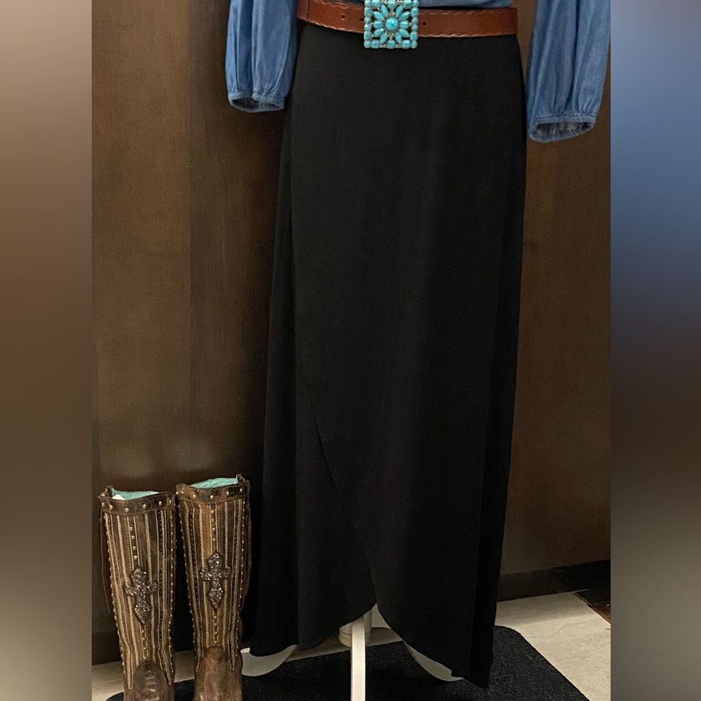 Sale! Chico's Black Asymmetrical Skirt, size S.